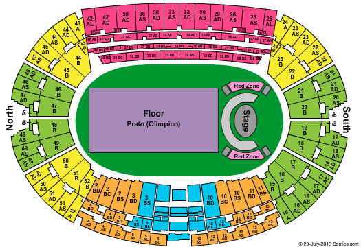 Stadio Olimpico - Rome U2 Seating Chart